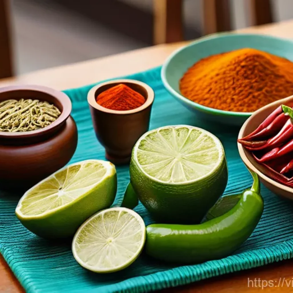 전통 조미료에 대한 다양한 의견 공유 - A vibrant and inviting Vietnamese kitchen table, bathed in warm, soft morning light. The wooden tabl...