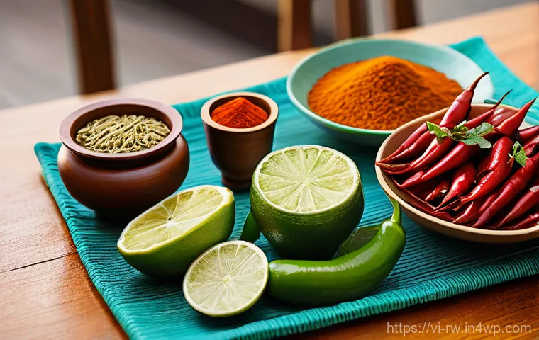 전통 조미료에 대한 다양한 의견 공유 - A vibrant and inviting Vietnamese kitchen table, bathed in warm, soft morning light. The wooden tabl...
