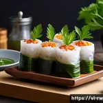 Home 22 전통 조미료와 퓨전 요리의 만남 - A vibrant Vietnamese fusion dining scene featuring a modern table setting with traditional Vietnames...